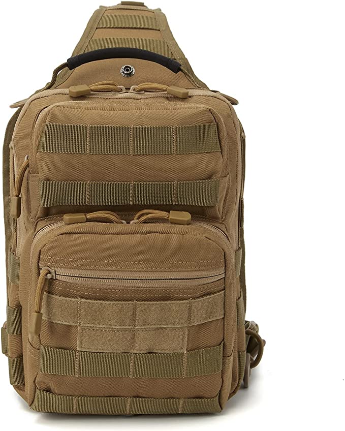 Mochila táctica de hombro EDC Chest Pack Molle Assault Range Bag #D456