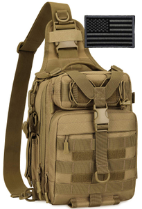 Tactical Sling Military MOLLE Crossbody Pack Pecho Hombro Mochila # B031